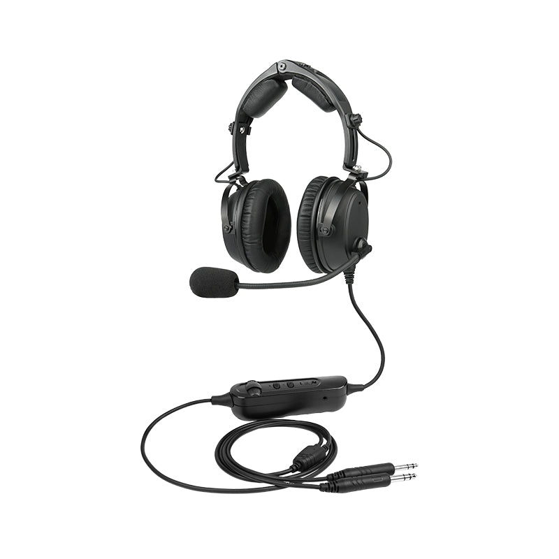 AEVYON SkySonic+™ ANR Active Noise Cancelling Pilot Headset GA dual plug