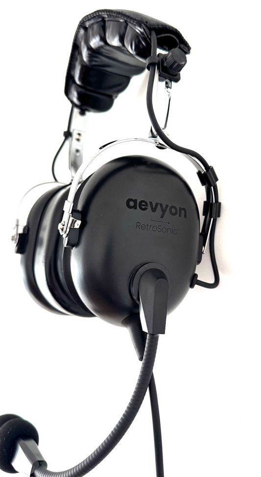 AEVYON RetroSonic PNR pilot headset noise cancelling David Clarke